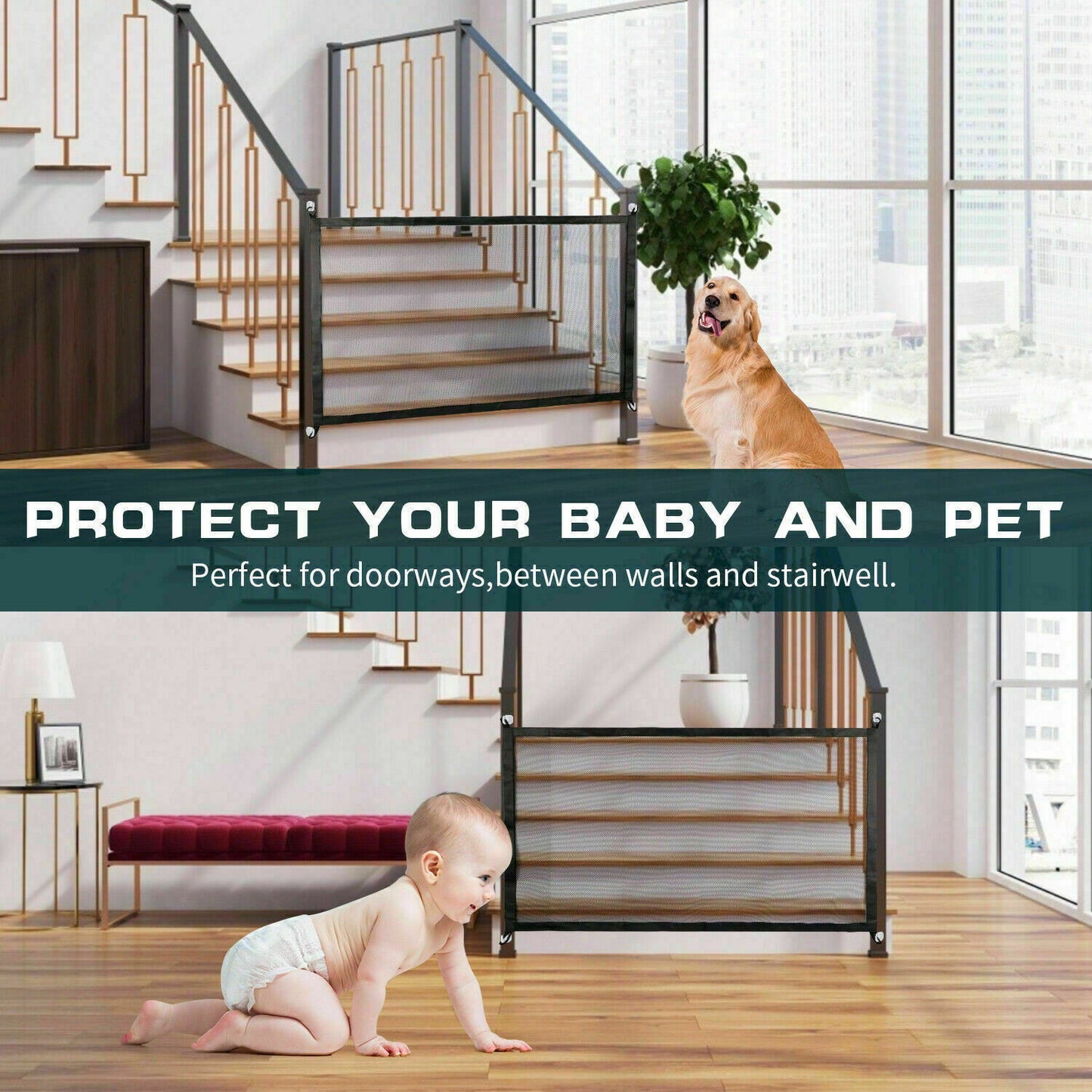 Magic Portable Safety Gate: The Easy Solution to Protect Your Pets and Home